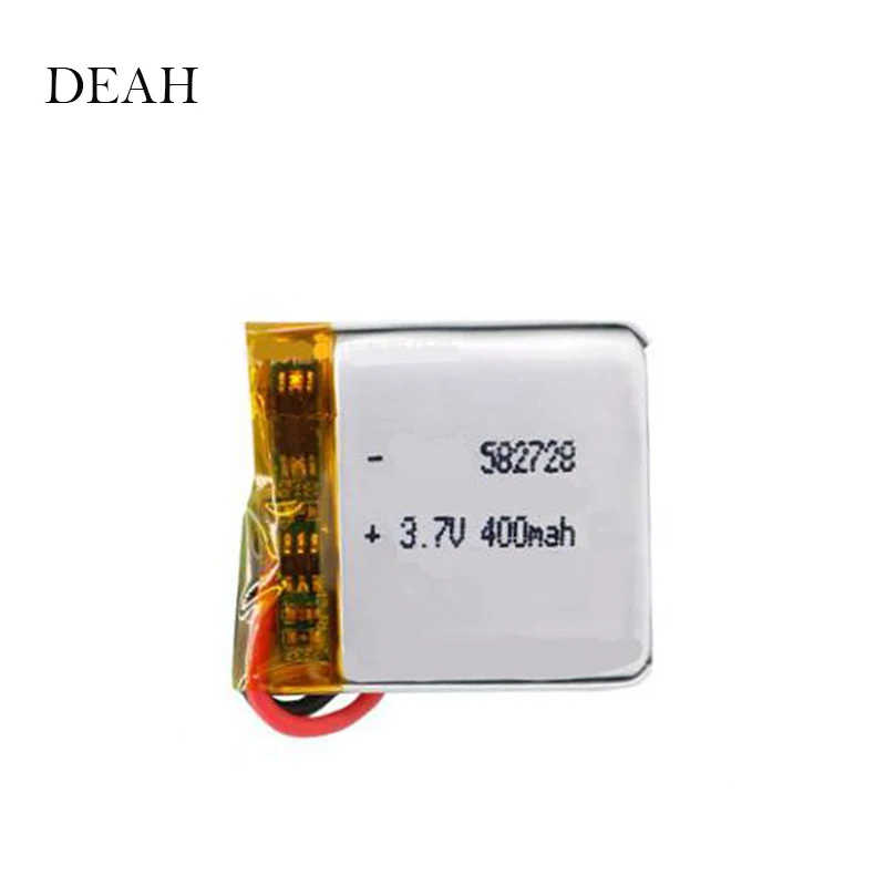 

3.7V 400mAh 582728 Lithium Polymer Li-Po li ion Rechargeable Battery For smartwatch GPS Bluetooth PDA notebook speaker Lipo cell