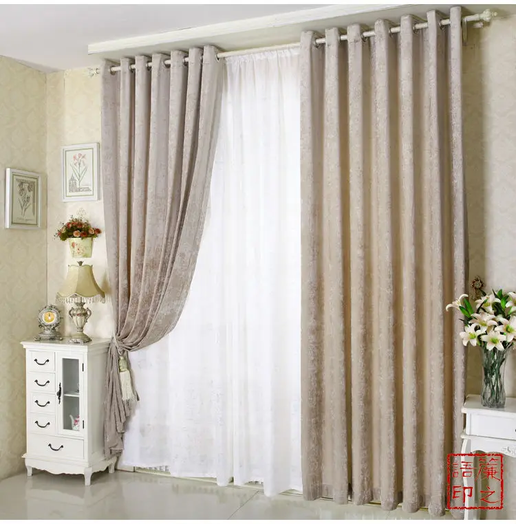 Morden Shenil For Sitting Living Room Curtains And Bedroom Ready