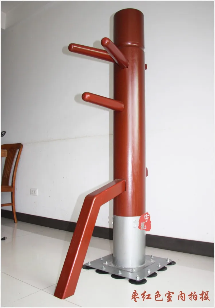 Billig Lucamino Patent Chinesische kampfkunst Wing Chun Holzpuppe sets Ip Mann Wushu übung geräte Angepasst Fedex UPS verschiffen