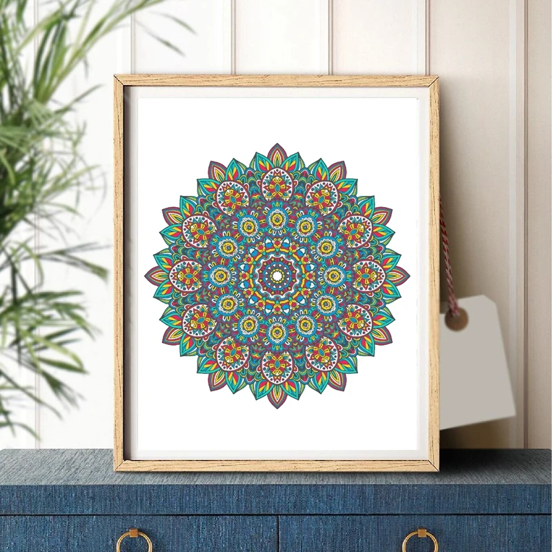 Vintage Mandala Canvas Painting Home Decor