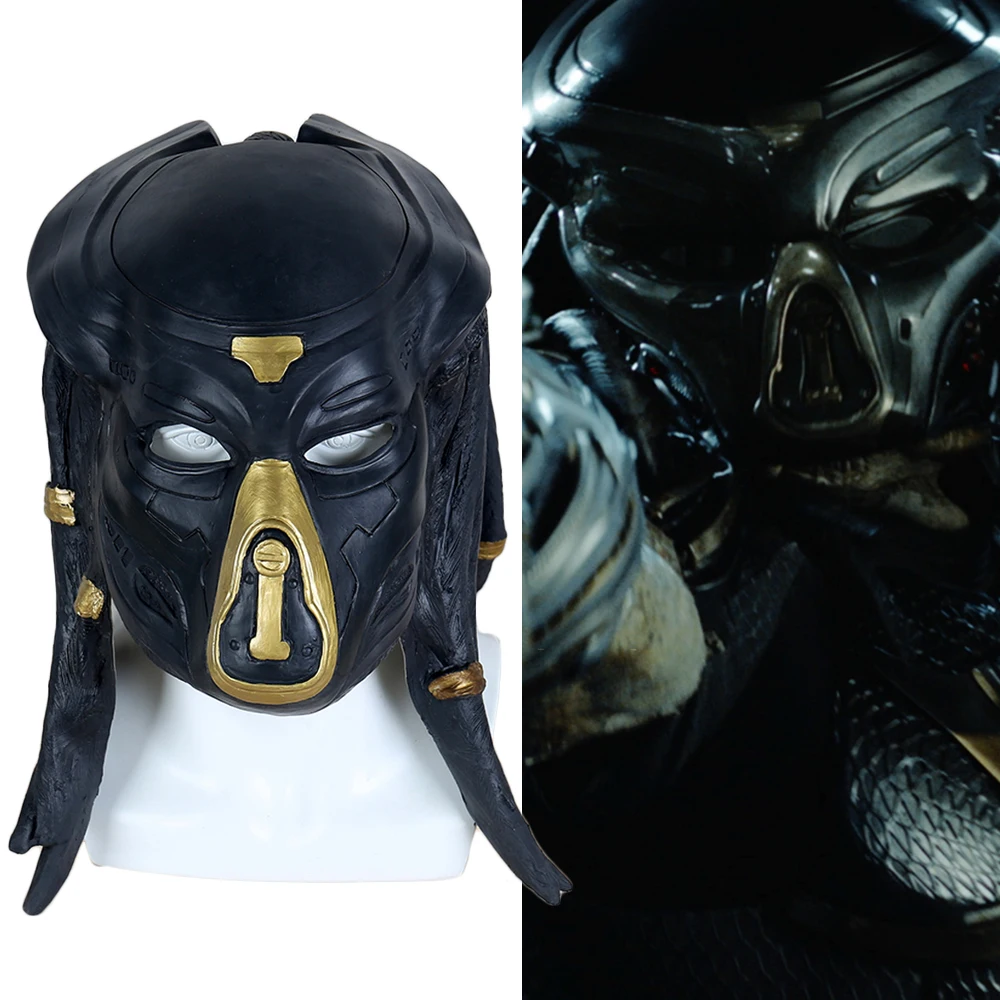 

2018 Movie The Predator Cosplay Mask Latex Full Head Adult Unisex Horror Scary Helmet Party Halloween Props Fancy Dress Ball