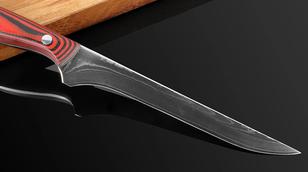 Skup XITUO Pro kuchnia 6 cal nóż szefa kuchni 67 warstwy japoński VG10 damaszek wysokiej węgla ze stali nierdzewnej nóż do trybowania ergonomiczna Equipme