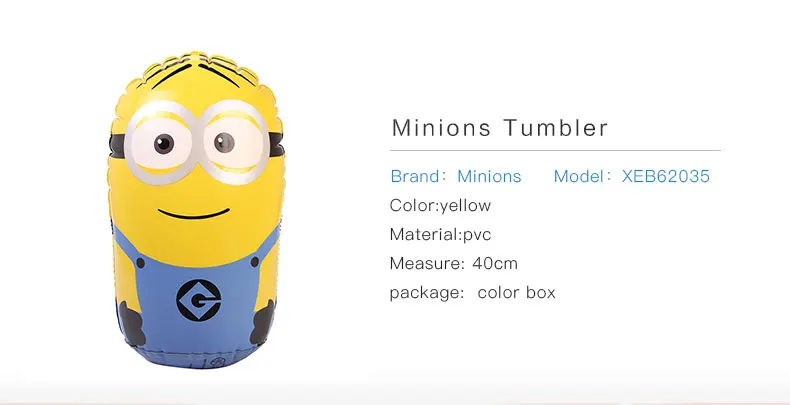 Outdoor Fun And Sports 36cm Inflatable Minion Toys Soft Plastic Tumbler Inflatable Minion For Children Indoor Play (1)