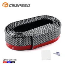 Cnspeed borracha macia frente lábio amortecedor do carro 50mm de largura 2.5 m de comprimento da fibra de carbono estiloyc101386