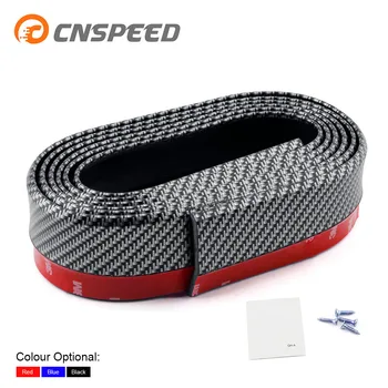 

CNSPEED Borracha Macia Frente Car Bumper Lip 50mm de Largura 2.5 m de comprimento De fibra de Carbono EstiloYC101386