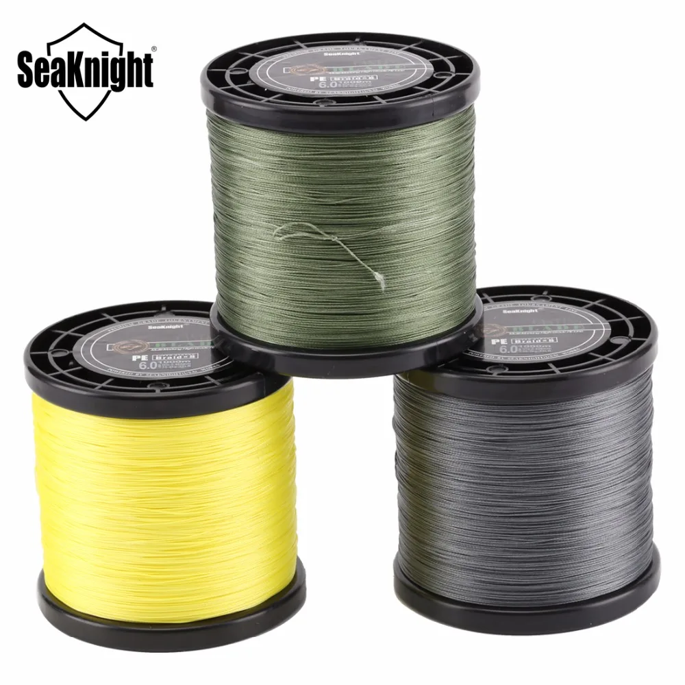 SeaKnight 8 нитей 300 м 500 1000 лезвие x8 плетеная леска прочная многонитевая PE 20 100 фунтов