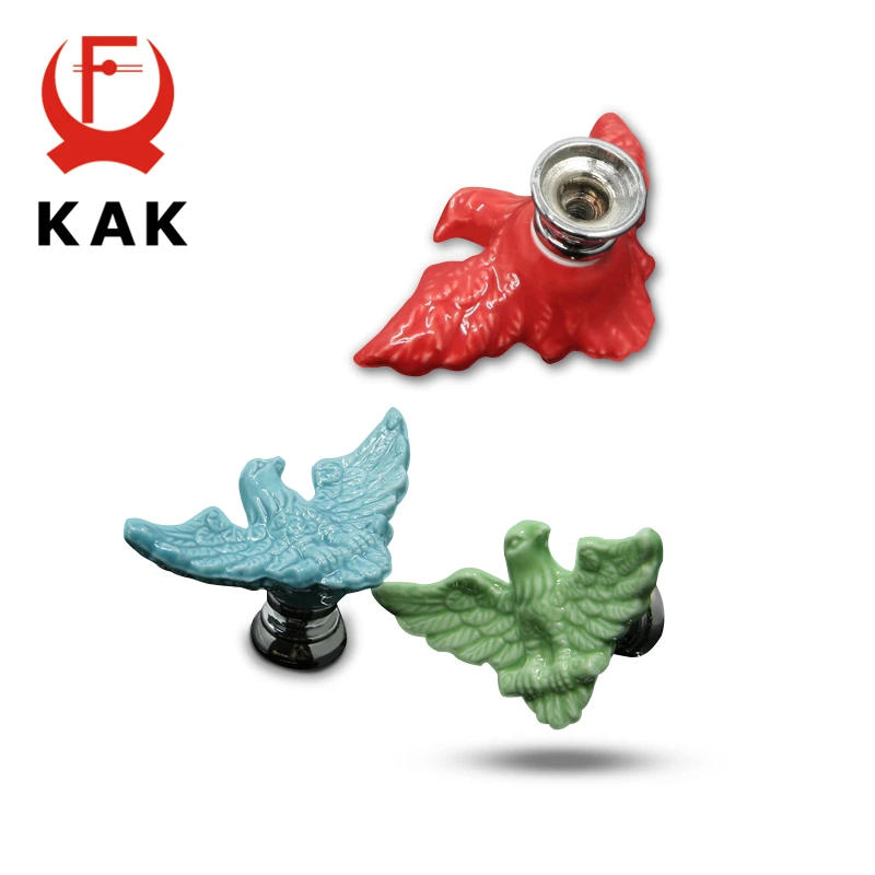 KAK Мультфильм Орел ястреб керамические ручки ящика кухонный шкаф дверные для
