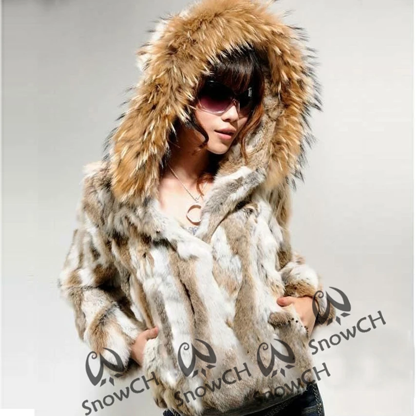 short rabbit fur jacket