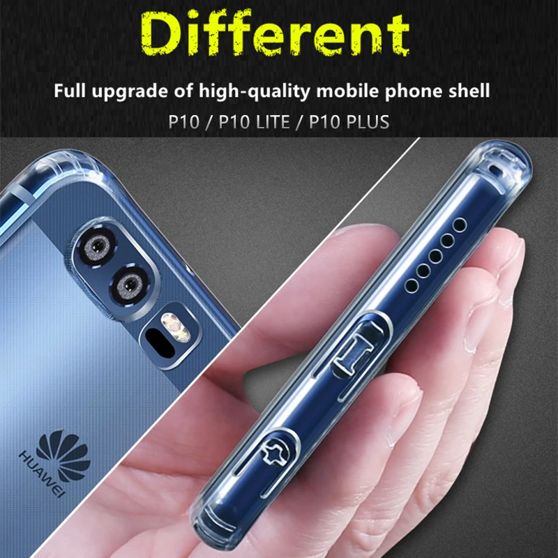 

Hot Silicone Soft TPU Transparent Case For Huawei P10 P10 Plus High Quality Transparent Cover Cases For Huawei P10 lite P10 Case