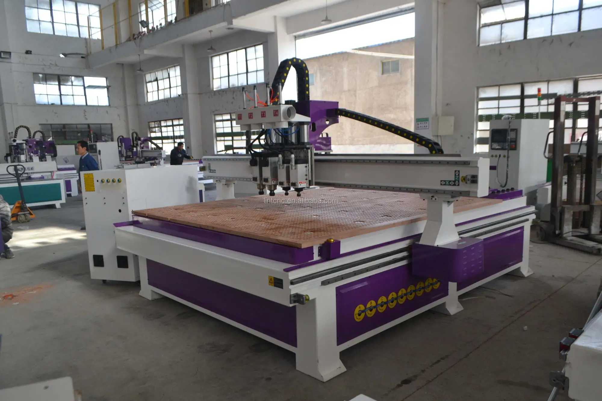 4.0kw Double barrel Dust collector multi heads Pneumatic ATC 2125 wood