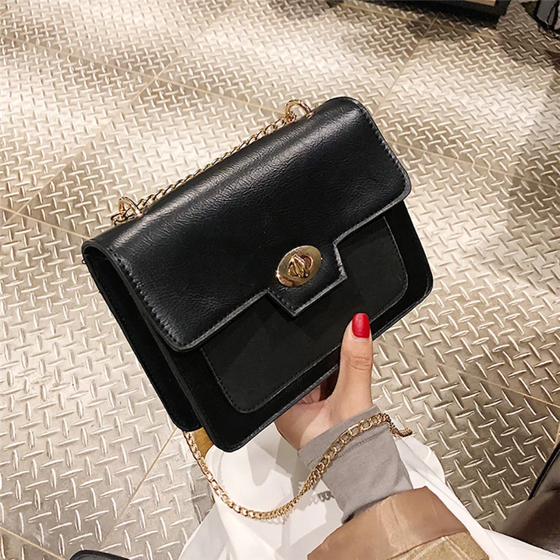 

AOTIAN Women Vintage Messenger Bag Chain One Shoulder Flap Square Bag Korean Style Bags For Girls Student Women A30