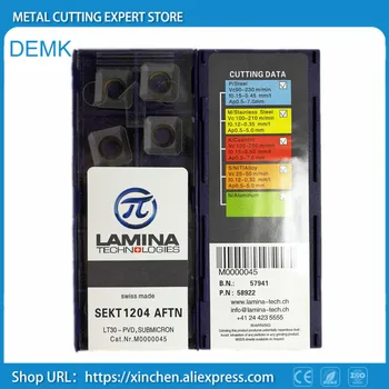 

knife Free shipping SEKT1204AFTN LT30 LAMINA CNC lathe milling machine Carbide CNC blade 10PCS