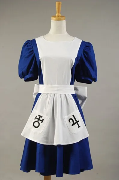 Alice Madness возвращает возврата Лидделл Косплэй костюм классический платье горничной фартук индивидуальный заказ для Для женщин