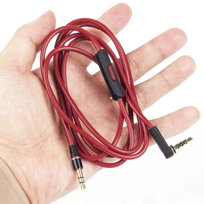 

Replacement Headphone Cable with Mic for Beats Studio 2.0 Audio Remote Talk Cords Gold Plated For iPhone Version Drop ship