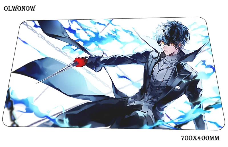 Persona 5 Коврик для мыши толстый компьютерный коврик 70x40 см игровой коврик для мыши большая locrkand клавиатура со встроенной мышью игры ПК геймер стол