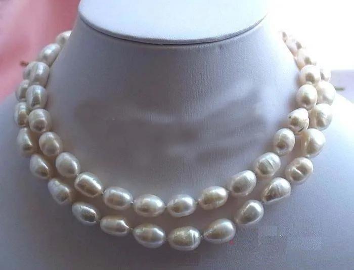 

very good HUGE 35"AAA 11-13MM NATURAL SOUTH SEA WHITE PEARL NECKLACE 14KGP Wholesale Silver hook