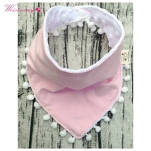 WEIXINBUY детские нагрудники с двухслойным кружевны основаним кисточкой слюнявчик из мультфильма треугольник слюнявчик для младенца полотенце борфа ткань забота о кормлении шарф