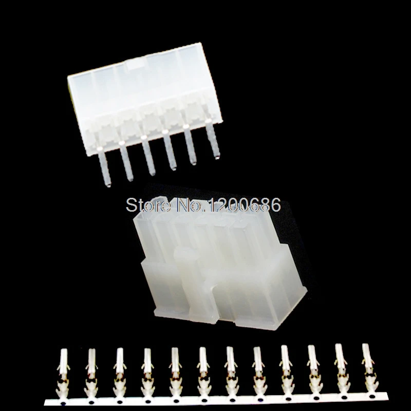 

2*6PIN 12PIN Kit Pitch 4.2MM Curved Solid Needle 90 degree 5557 Double Row connector
