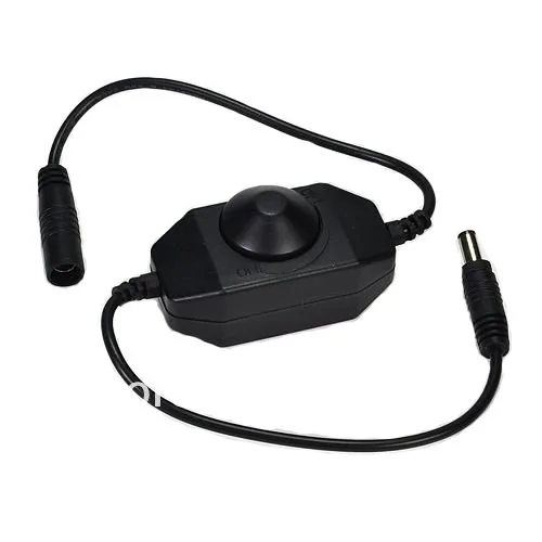 

10pcs/lot DC12V 24V Manual Dimmer Brightness To DC Adapters For LED Single Color Light Strip