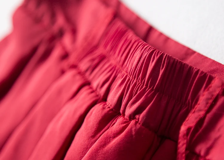Распродажа, новая шелковая Офисная Женская юбка, Шелковая плиссированная юбка, M L