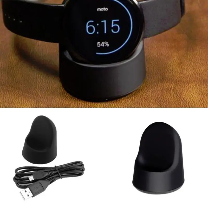 1pc QI Wireless Charging Cradle Dock Charger Cable For Motorola 360