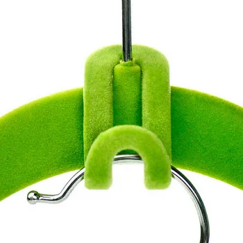 

New 10PCS/Lot Cloth Hanger Hook Mini Flocking Clothes Hanger Easy Hook Closet Organizer Holder Random Color