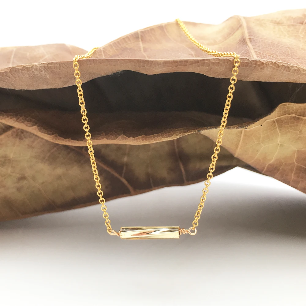 

MIYUKI Necklaces Jewelry Handmade Light Yellow Tube Beads Pendant Dainty Choker Chain Jewelry for Women Collier Femme Riverdale