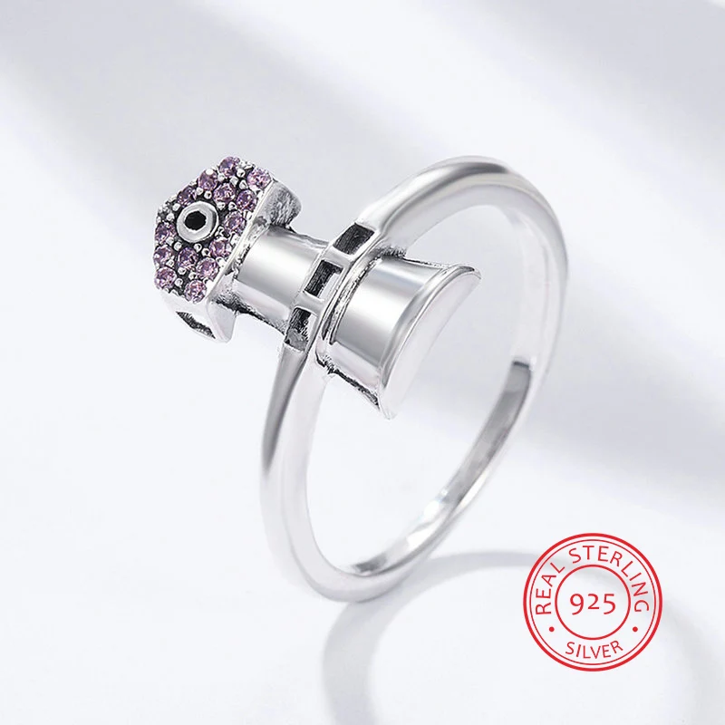 

Fashion Lighthouse Rings for Women 925 Sterling Silver Ring Wedding Engagement Jewelry bague female anillos Gifts High Quality