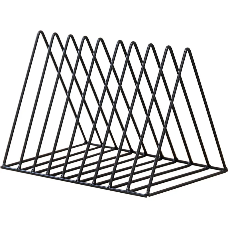  Home decorations File Storage Shelf Book Stand Desktop Nordic Wrought Iron File Book Holder Office 