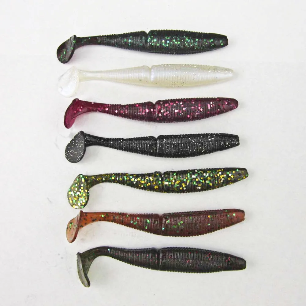 

Basslegend - Fishing Freshwater Salted Super Soft Plastics Bass Pike Trout Shad Swimbait 90mm/6g T Shape Tail
