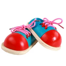 Educational Wooden Toys For Babies Montessori Teaching Aids Tie Shoelaces Training Fine Motor Skills Toddler Early Educative Toy
