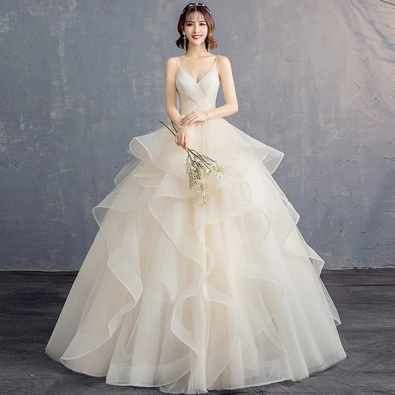 white wedding dress for bride