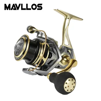 

Mavllos Waterproof Metal Jigging Fishing Reel 10BB Speed Ratio 5.2:1 Max Drag 20kg EVA Handle Saltwater Carp Spinning Reel
