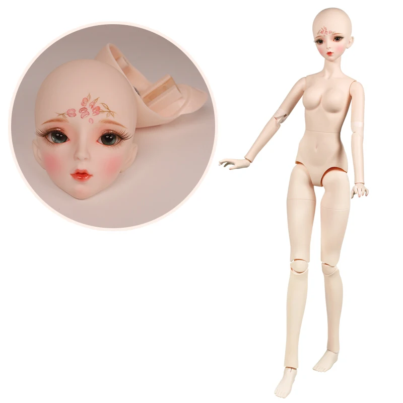 DBS 1/3 BJD кукла игрушки Обнаженная 62 см DF принцесса модные куклы шарнир тело белая кожа подарок на день рождения SD как кукла - Цвет: 4 Open the head