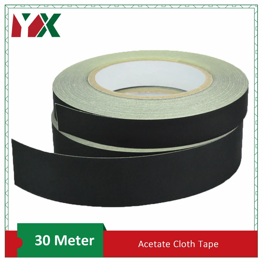 

YX 2Rolls 8mx30M Acetate Cloth Tape Sticky for Laptop PC Fan Monitor Screen Motor Wire Wrap Insulated Rubber Tape