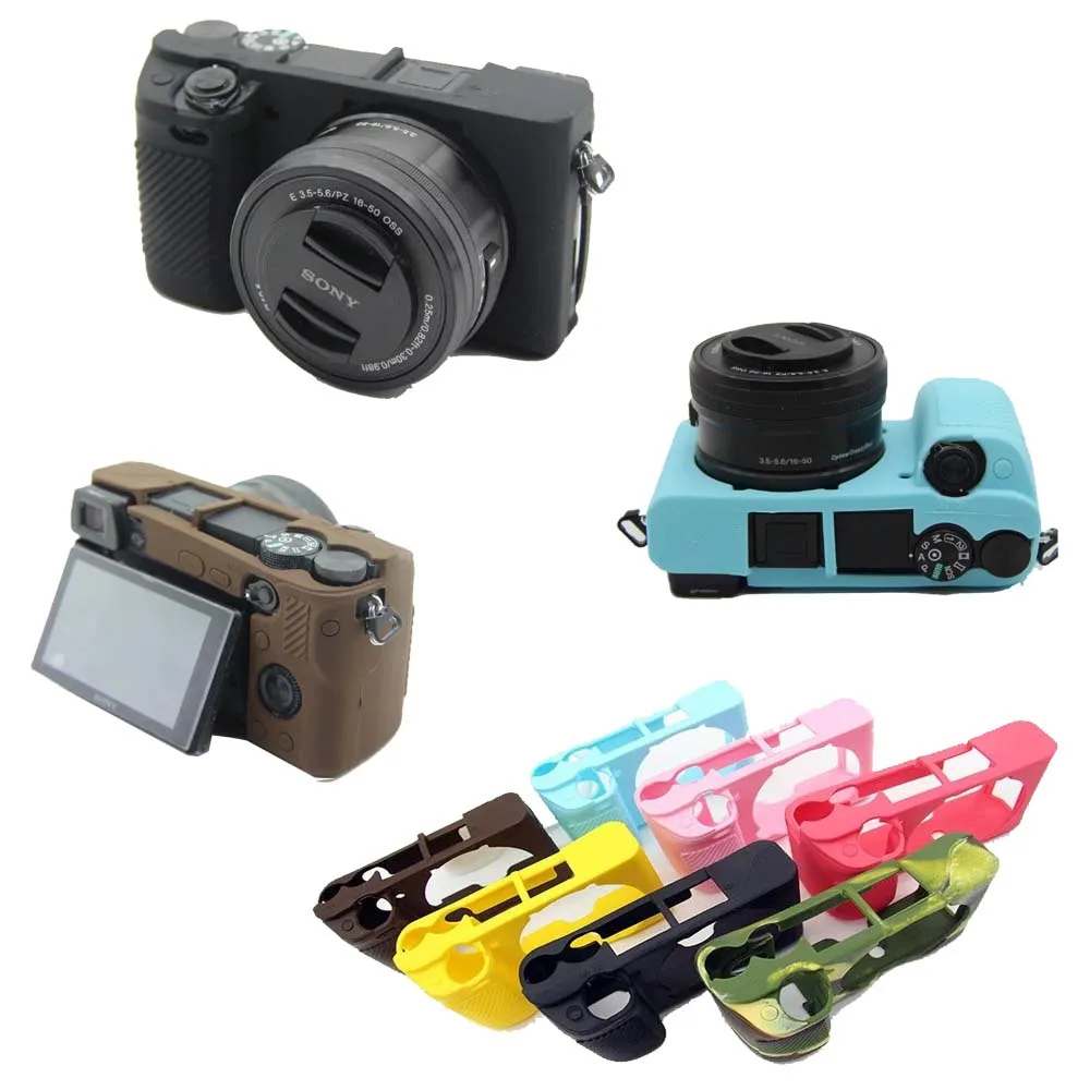 Nice Soft Camera Video Bag For Sony A5000 A5100 A6000 A6300 A6500 Silicone Case Rubber Body
