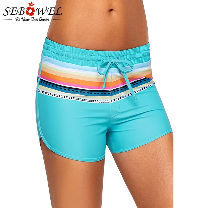 Striped-Print-Accent-Light-Blue-Drawstring-Board-Shorts-LC410571-1-3 