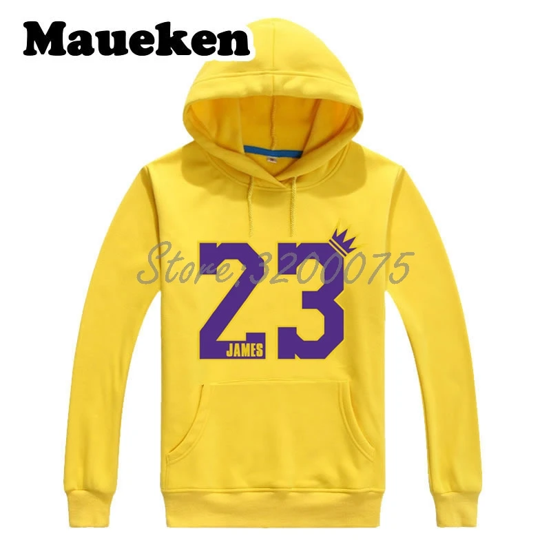 

Men Hoodies King GOAT 23 LeBron James Los Angeles Sweatshirts la Hooded Thick Lace-up for fans Autumn Winter W18110902