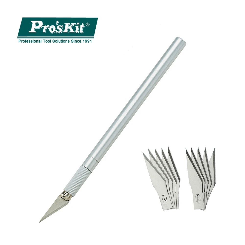 

Proskit 8PK-394A Carving Knife Blades Hand Tools Multifunctional 10Pcs Blade Wood Engraving Craft Sculpture Cutting Repairing