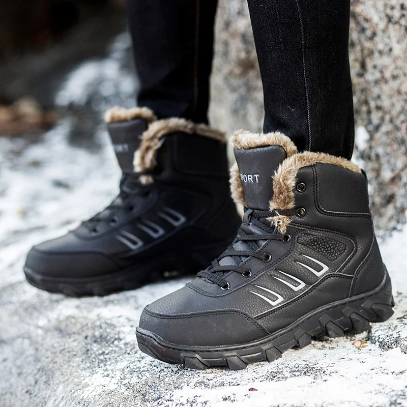 

2018 New Super Warm Winter Men Boots Men Wearproof And Antiskid Ankle Boots High Quality Comfortable Men Shoes Zapatos Hombre