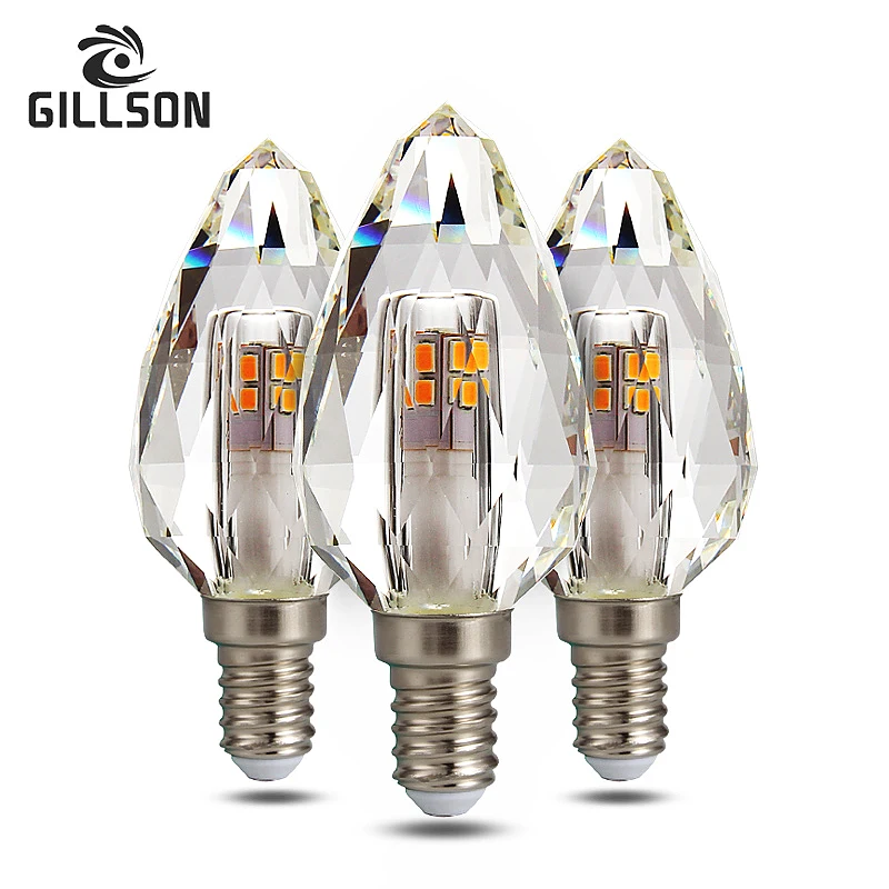 

Crystal LED E14 Bulb Lamp 5W Light Bulb 220V Warm White Lampada Home Living Room Spotlight Energy Saving Lighting 2pcs/lot