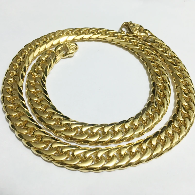 13/16 мм широкая цепь двойная серебро/золото/цвет серебристый, Золотой ...