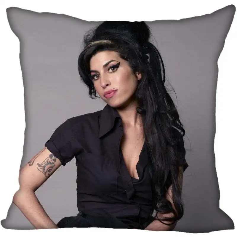 Изготовленный На Заказ Amy Winehouse квадратная Наволочка на молнии чехол для подушки 40x40,45x45 см(с одной стороны - Цвет: Pillowcase 5