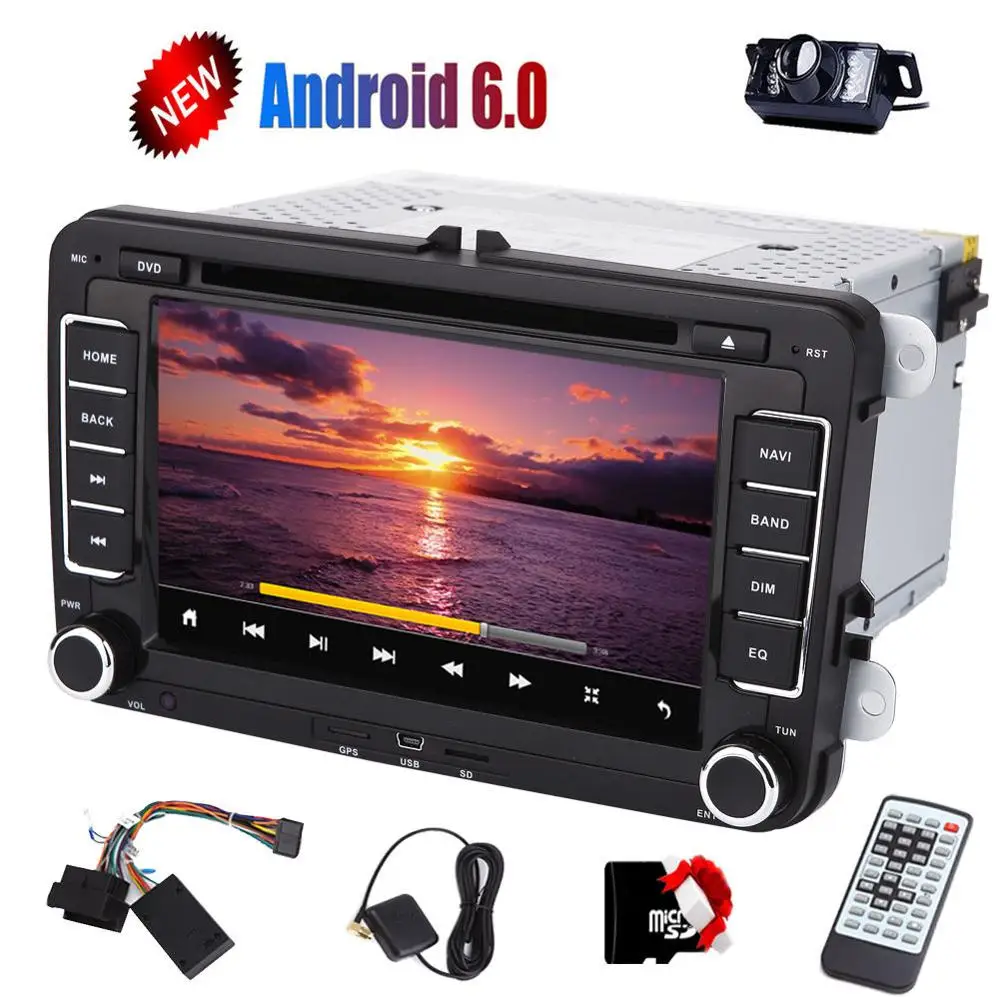 Perfect Android 6.0 Quad Core Car DVD Radio Stereo GPS Navi For VW Volkswagen+CANBUS+CAM 0