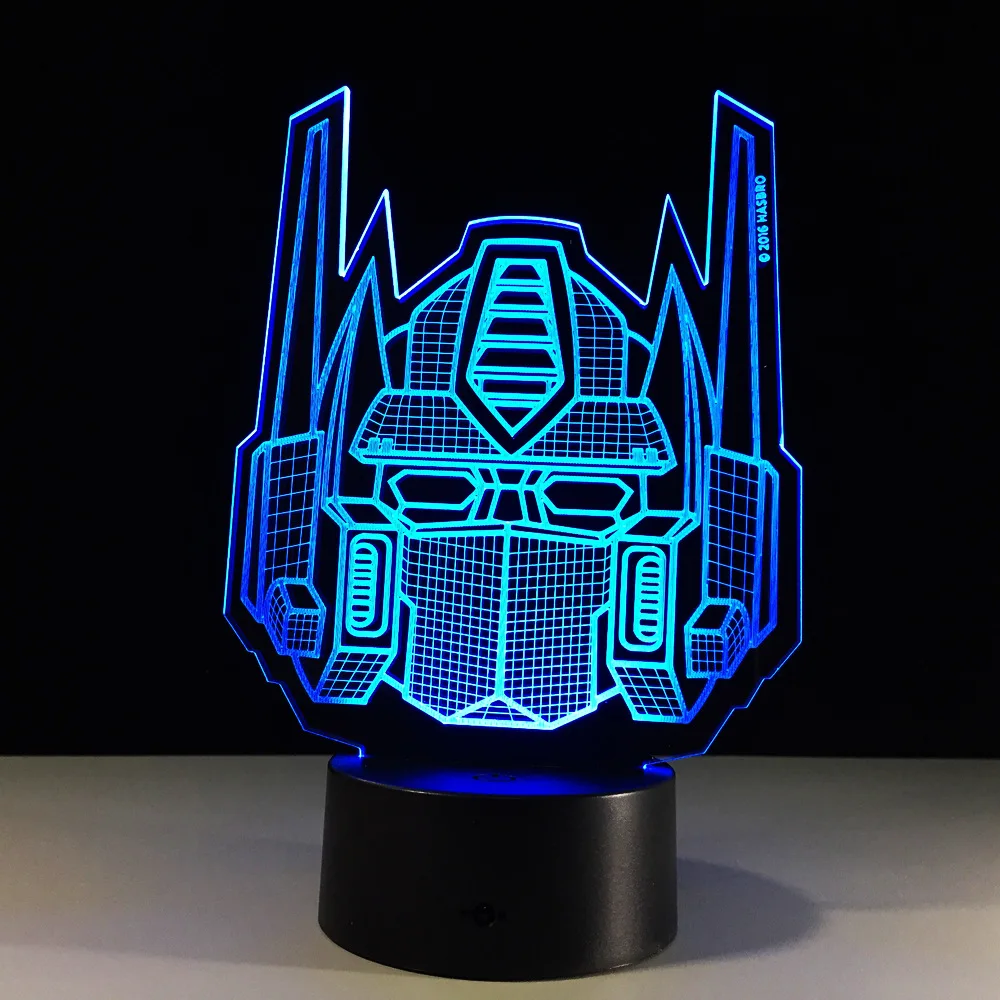 Transformers Shape 3D Lamp Night light baby led Acrylic Remote Switch