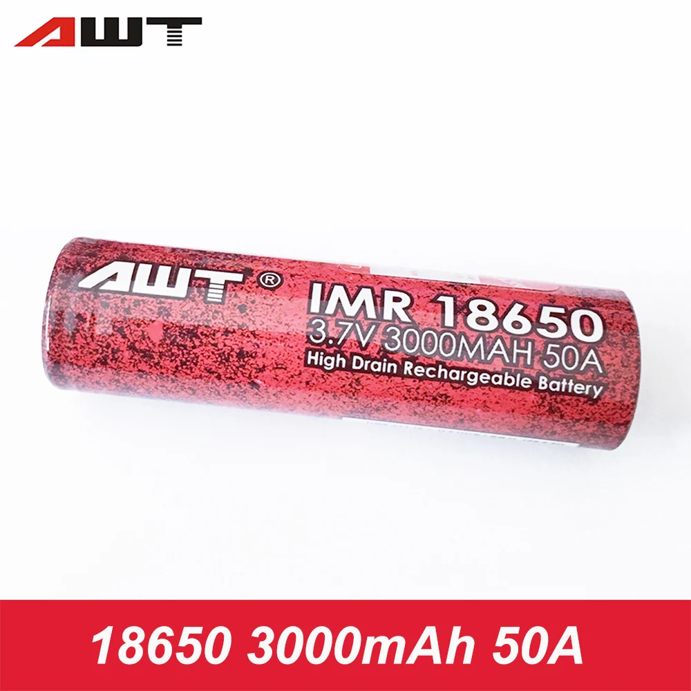18650 Battery 3000mAh 50A AWT Battery 18650 for SMOK X Priv 220W Alien Mod Mag Aspire