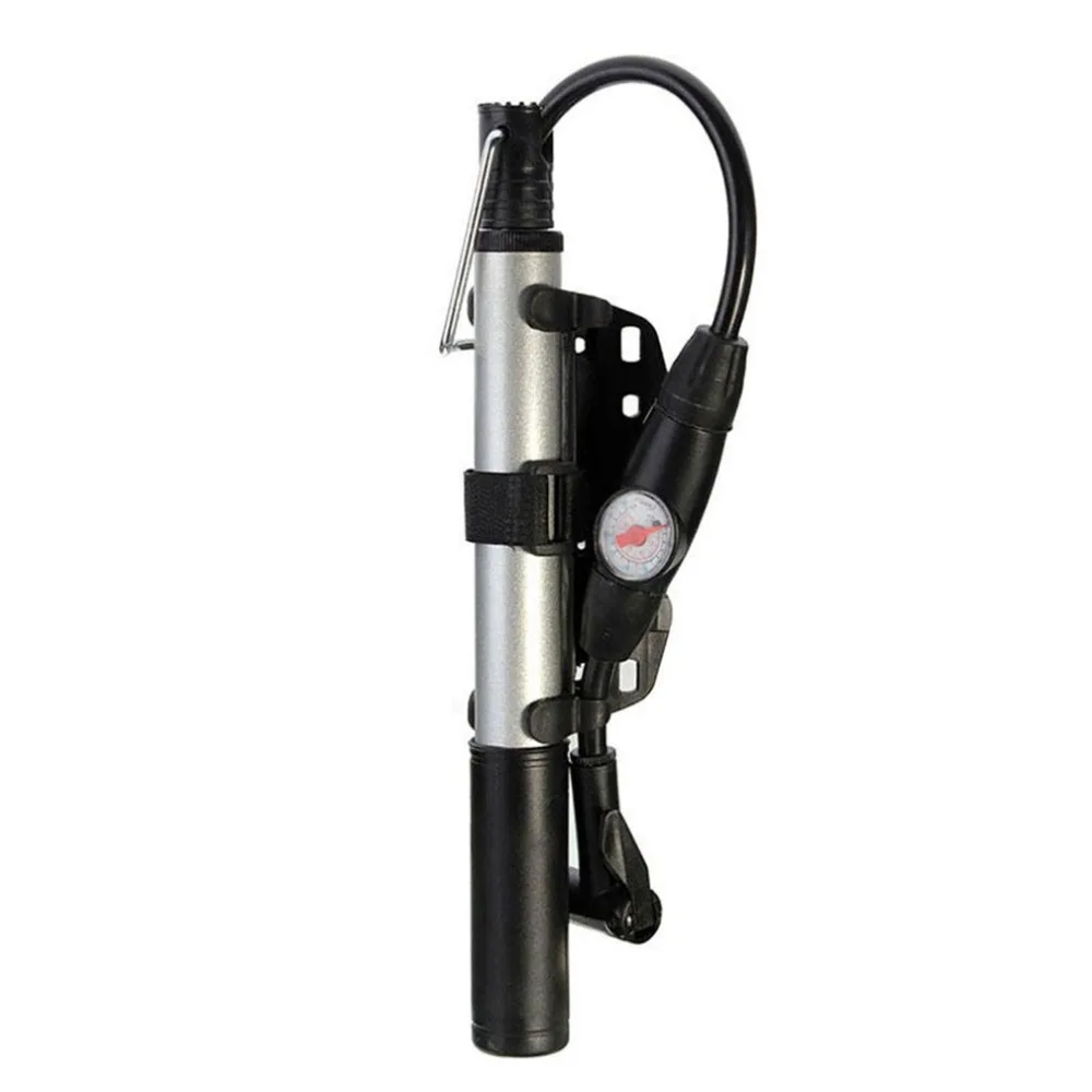 

Hot Bicycle Bike Hand Pump Mini Portable Aluminum Alloy MTB Mountain Cycling Bike Tyre High Pressure Inflatable Air Pump Black