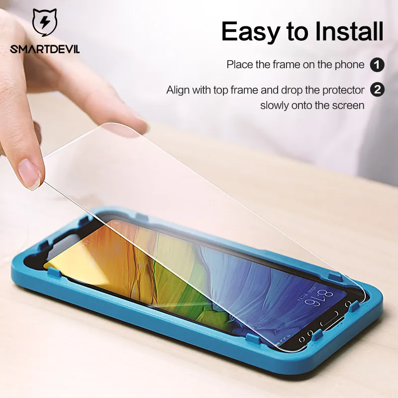 

SmartDevil 9D tempered glass for Xiaomi mi 5 5X 5S 5S Plus redmi 5A 5 Plus screen protector 2.5D coverage Anti-Fingerprint