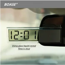 Автомобильные цифровые электронные часы, установленные на лобовом стекле приборной панели, ЖК-дисплей, присоска, наклейка на присоске, автомобильные аксессуары для интерьера