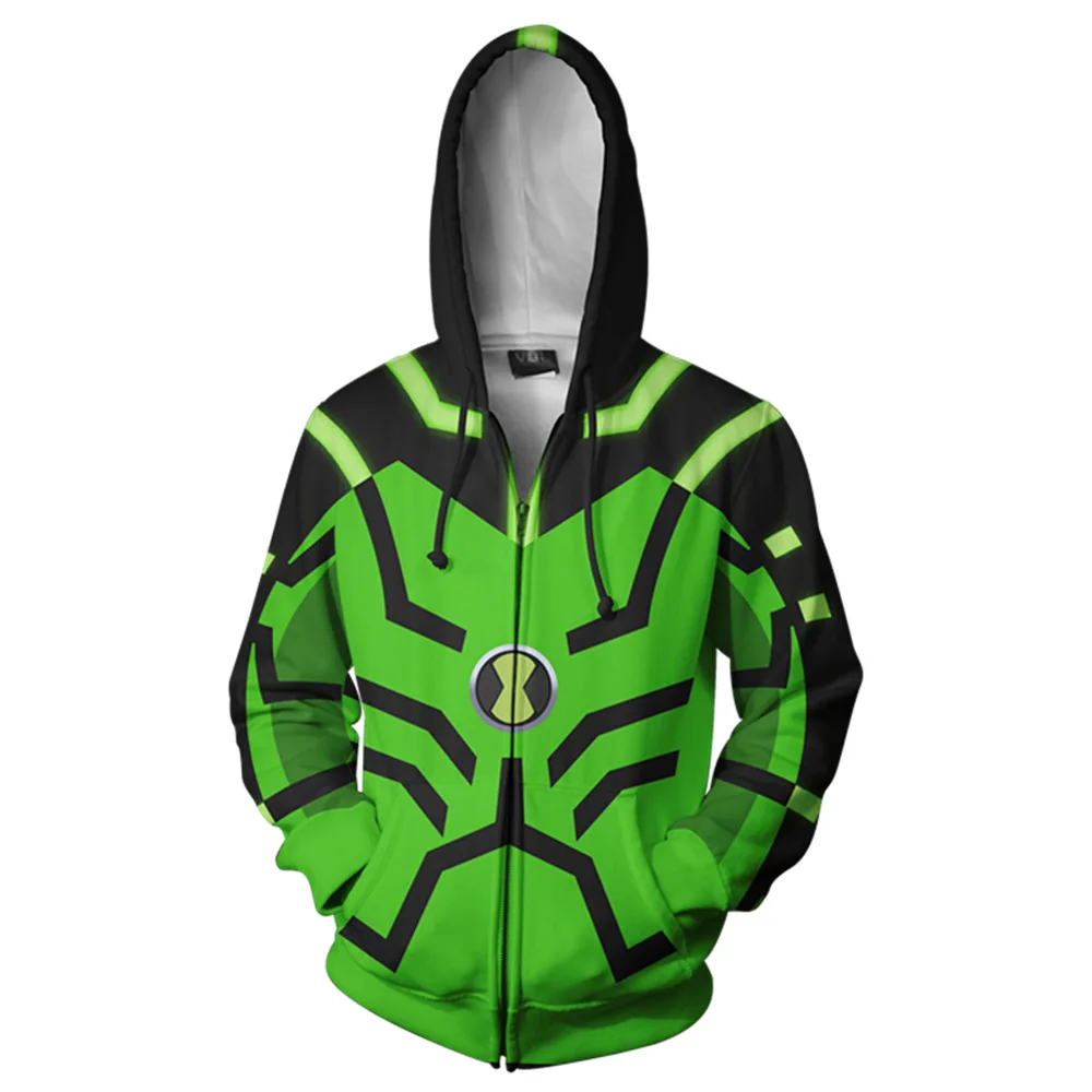 Ben 10 Tennyson обновленные толстовки костюмы для косплея с 3D принтом толстовка